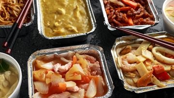 Tucking into Chinese takeaway at Broadway care home